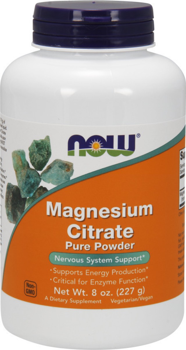 Now Magnesium Citrate Powder - Νευρικό / Μυϊκό σύστημα, 227gr