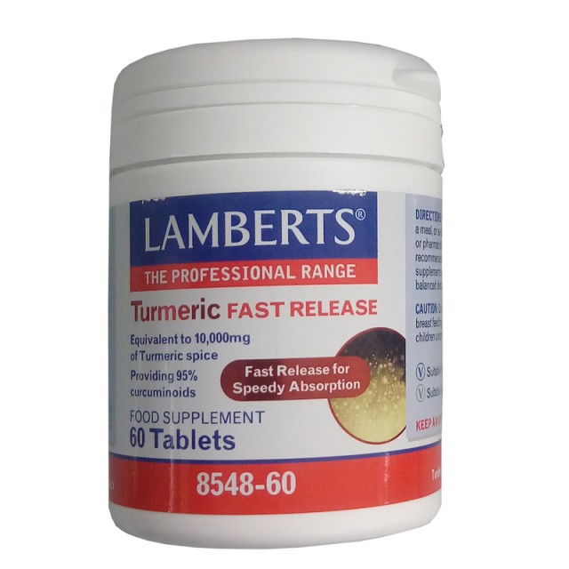 Lamberts Turmeric Fast Release Συμπλήρωμα Από Κουρκουμίνη 60tabs