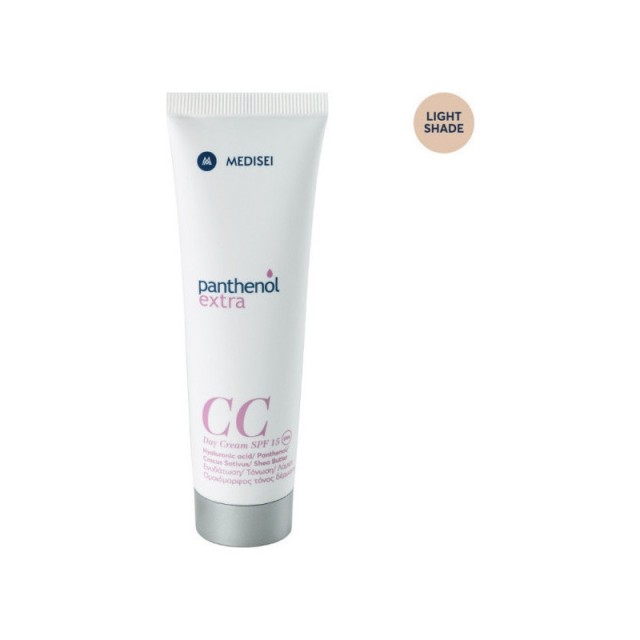 Panthenol Extra CC Day Cream SPF15 Light Shade Κρέμα CC για Ενυδάτωση, Τόνωση & Λάμψη, 50ml