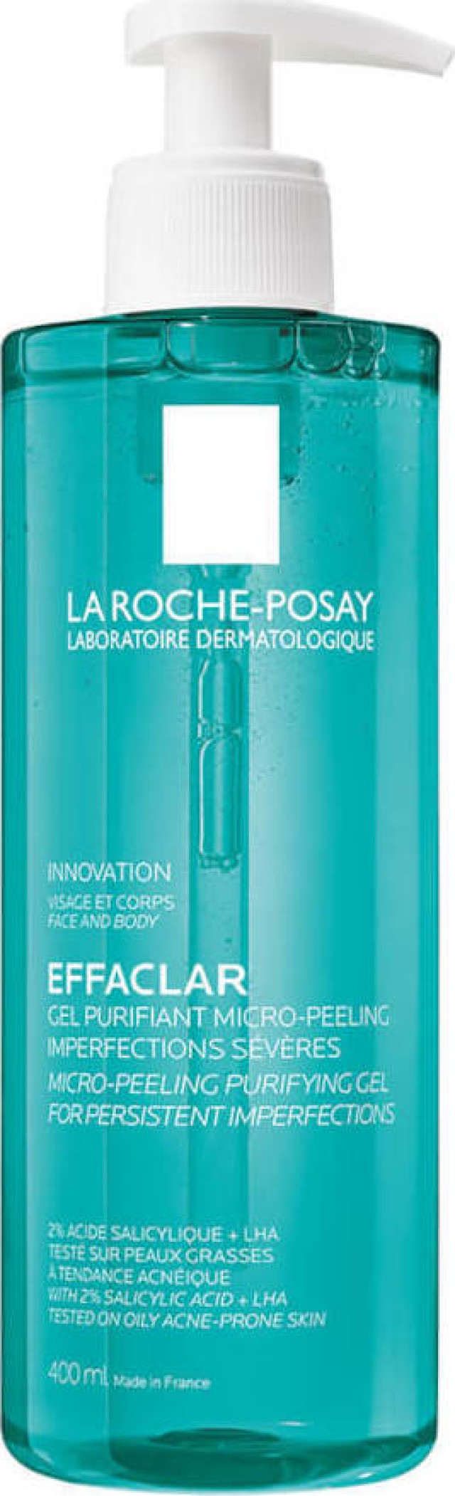 La Roche Posay Effaclar Μιcro-Peeling Purifying Gel Αφρώδες Gel Καθαρισμού Ενάντια σε Σοβαρές Ατέλειες & Έντονα Σημάδια, Κατάλληλο για Πρόσωπο & Σώμα, 400ml