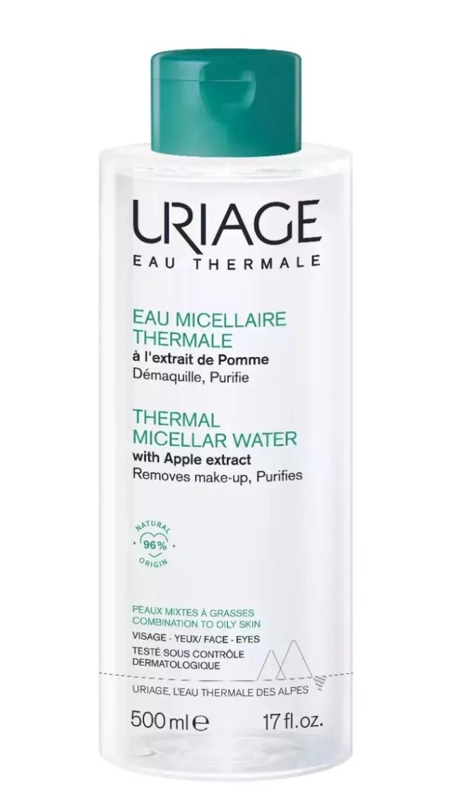 Uriage Eau Thermale Eau Micellaire Καθαριστική Λοσιόν Προσώπου & Ματιών με Μήλο, 500ml