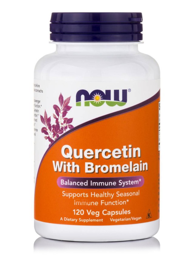 Now Quercetin 800 mg, w/ Bromelein 120 vcaps