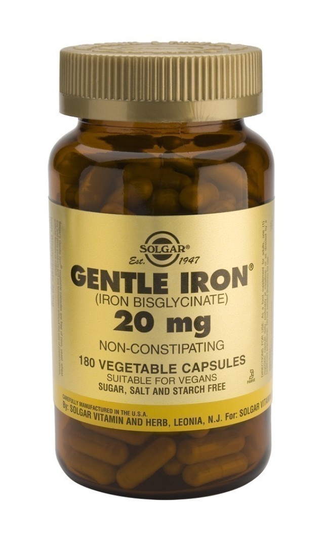 SOLGAR GENTLE IRON 20mg veg.caps 180s