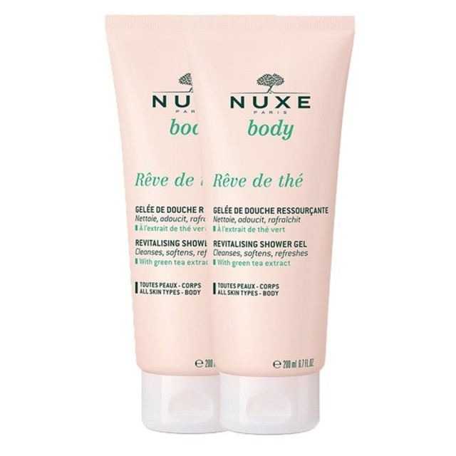 Nuxe Promo Body Reve de The Revitalising Shower Gel Αναζωογονητικό Αφρόλουτρο 2x200ml (Ειδική Τιμή)