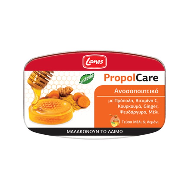 Lanes PropolCare καραμέλες με γεύση Μέλι & Λεμόνι 54gr