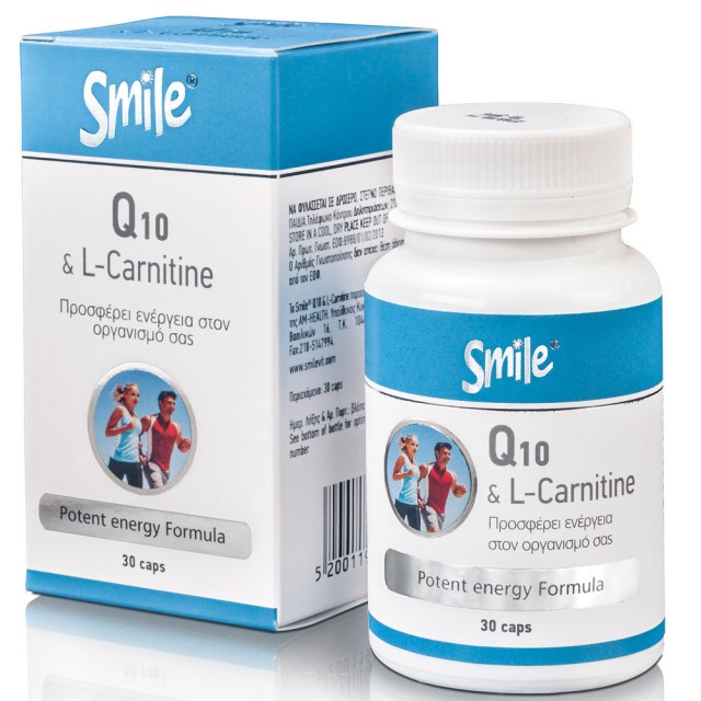 AM HEALTH SMILE Coenzyme Q10 & L-Carnitine 30caps