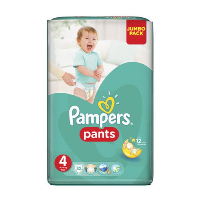 PAMPERS PANTS ΜΕΓ 4 9-14 kg Maxxi  52τμχ JUMBO