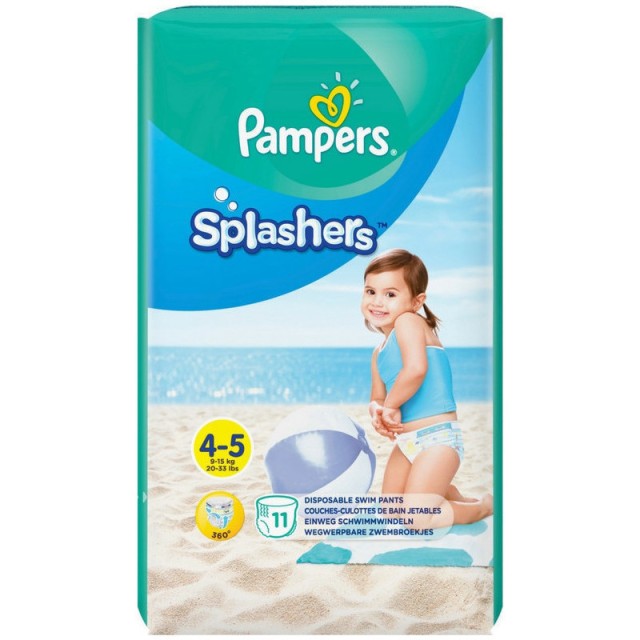 Pampers Πάνες Μαγιό Splashers No4-5 (9-15kg) 11τεμ.