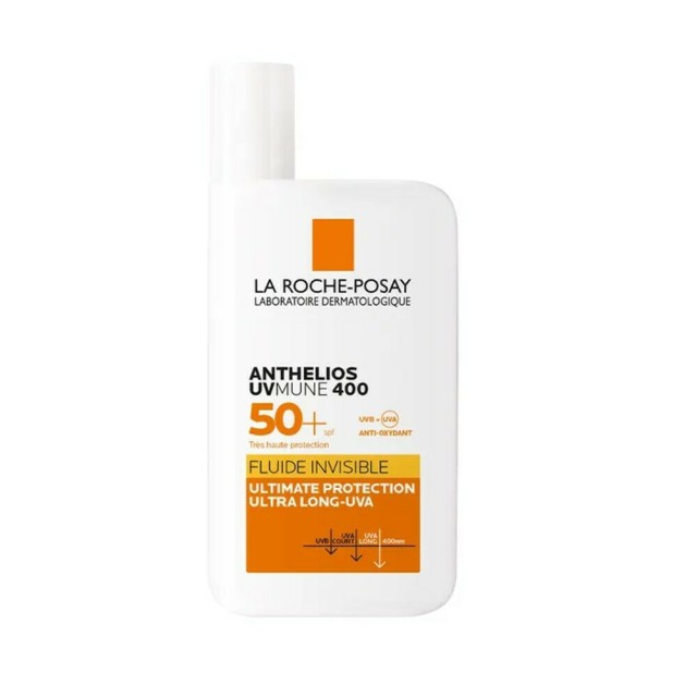 La Roche-Posay Anthelios UVMUNE400 SPF50+ Invisible Fluid, Αντηλιακό Προσώπου με Άρωμα 50ml.