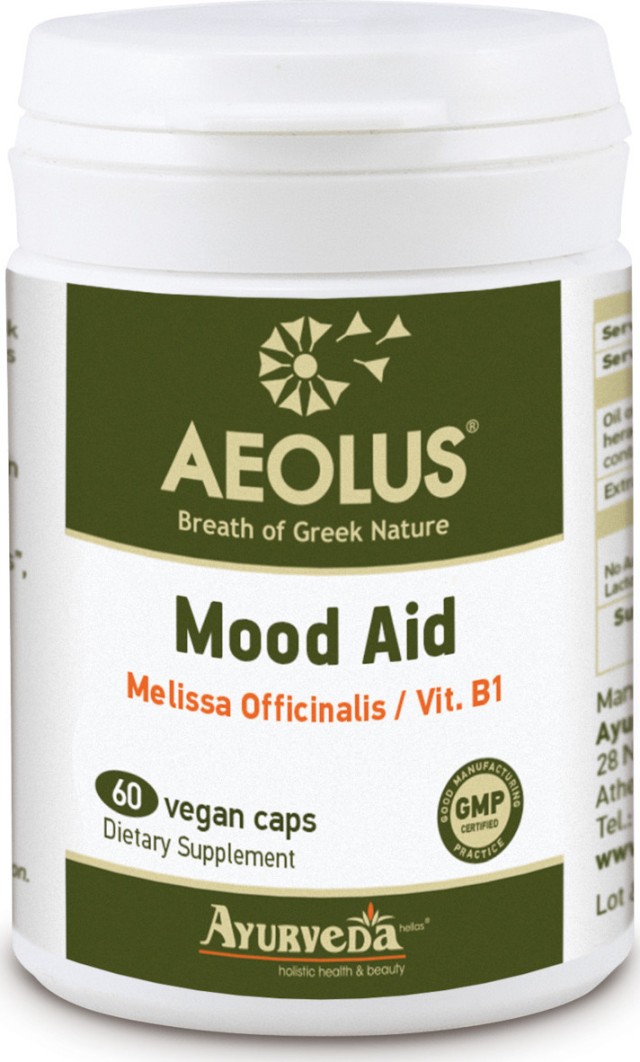 Himalaya Aeolus Mood Aid Συμπλήρωμα Διατροφής για Καλή Διάθεση & Ευεξία με Μελισσόχορτο και Βιταμίνη Β1 60 Κάψουλες