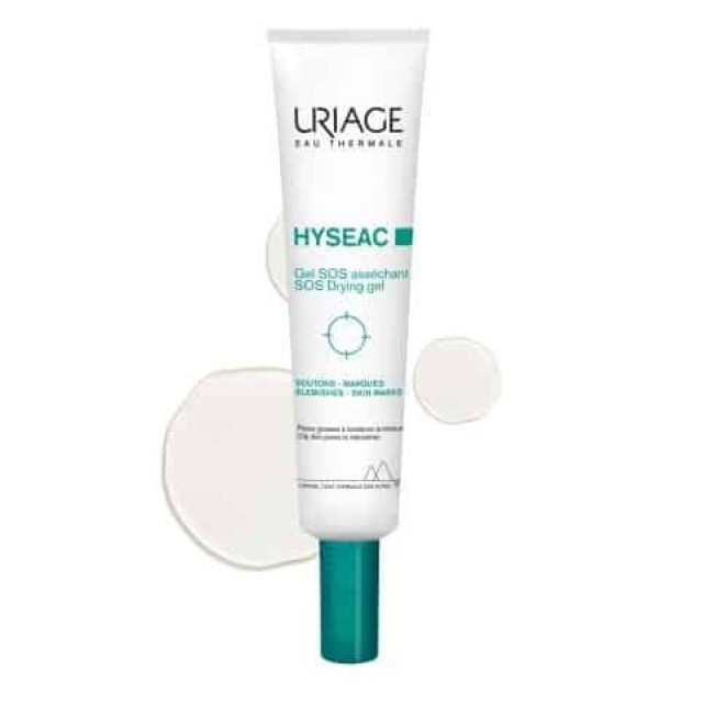 Uriage Hyseac SOS Drying Gel για Τοπική Φροντίδα - Μειώνει τις Ατέλειες & τα Σημάδια στο Δέρμα 15ml