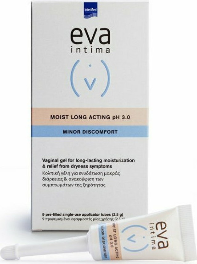 INTERMED Eva Intima Moist Long Acting (9 προγεμισμένοι με γέλη κολπικοί εφαρμοστές μίας χρήσης)