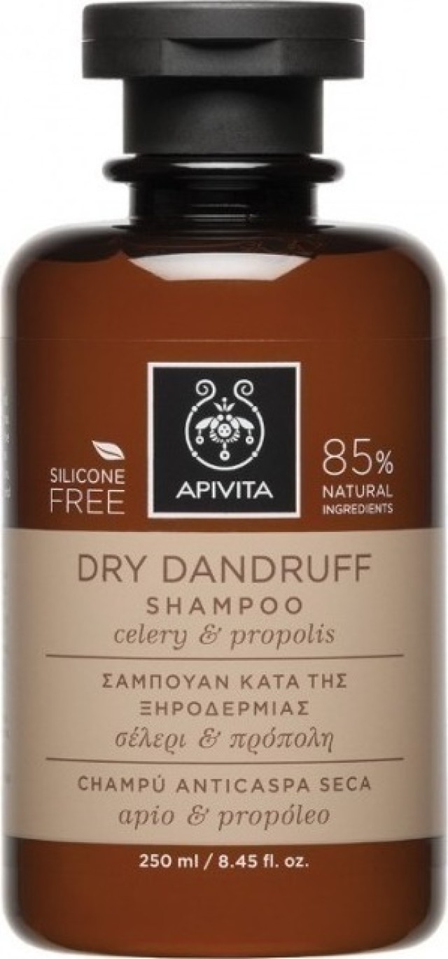 APIVITA Dry Dandruff Shampoo Σαμπουάν Κατά της Ξηροδερμίας Σέλερι & Πρόπολη 250ml