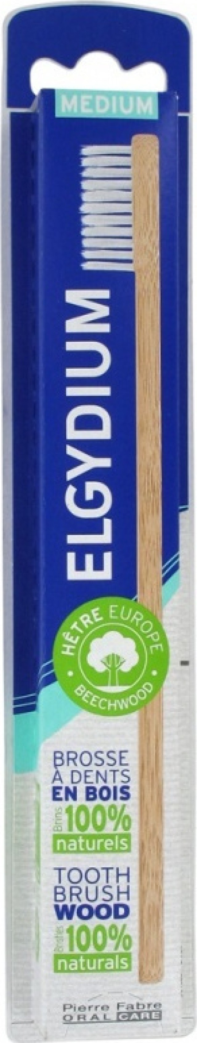 Elgydium Eco Friendly Wood Toothbrush Medium Ξύλινη Οικολογική Οδοντόβουρτσα Μέτρια 1τμχ