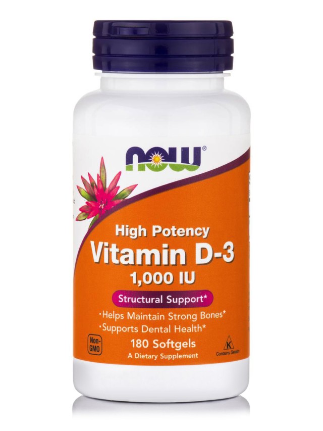 Now Vitamin D3 1.000 IU 180 softgels