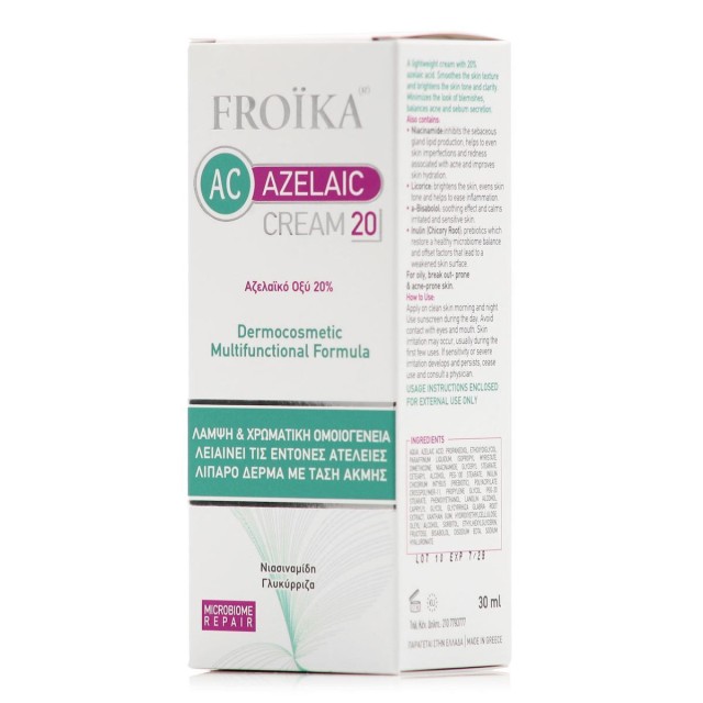 Froika AC Azelaic Cream 20 Κρέμα Κατά της Ακμής 30ml