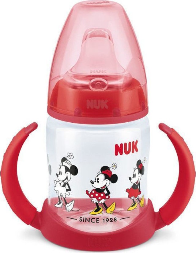 NUK FIRST CHOICE Μπιμπερό εκπαίδευσης Κόκκινο Disney Minnie 150ml Με μαλακό ρύγχος σιλικόνης 6-18m (10.743.455)