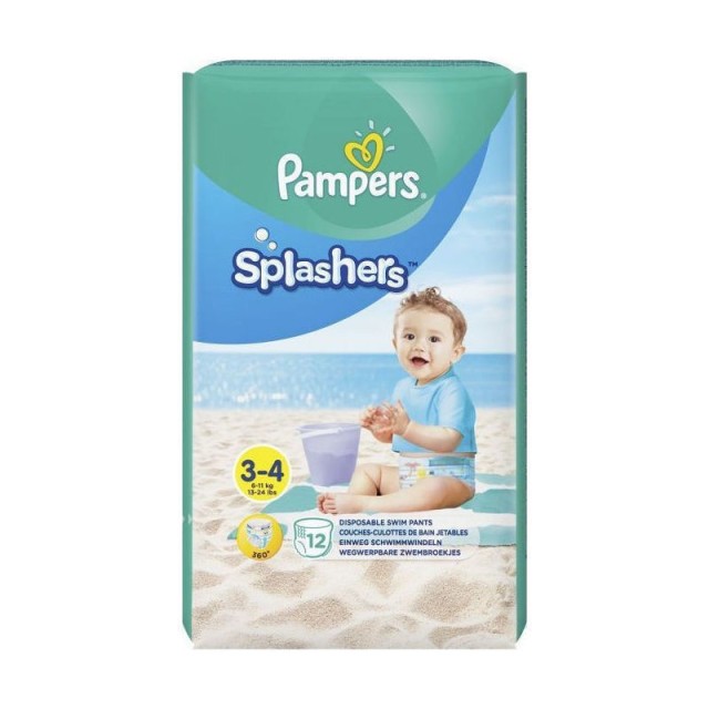 Pampers Πάνες Μαγιό Splashers No3-4 (6-11kg) 12τεμ.