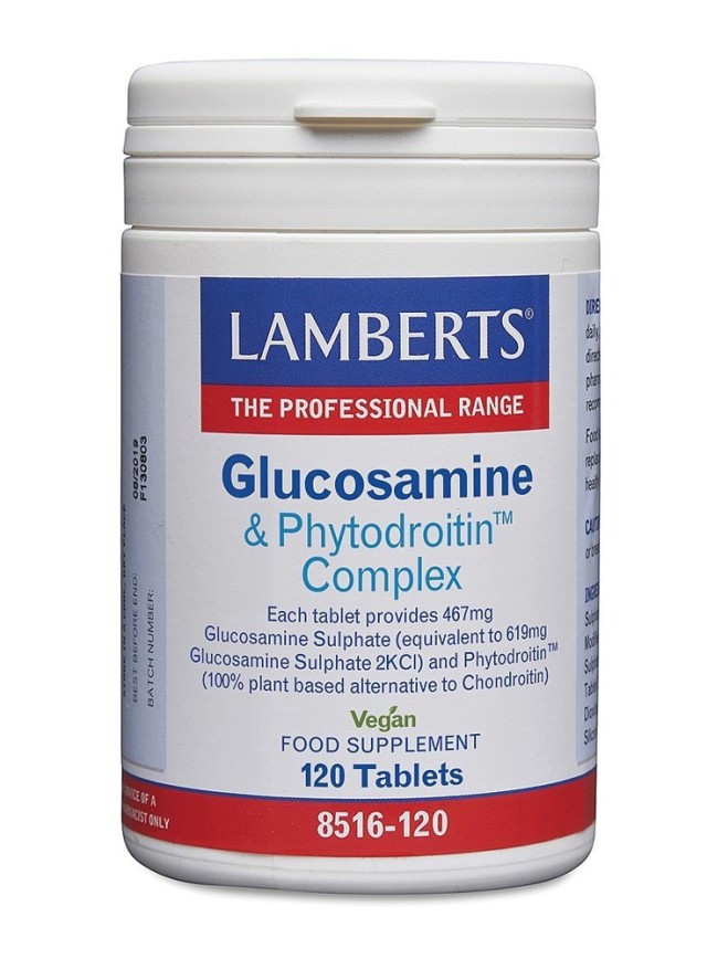 Lamberts Glucosamine & Phytodroitin Complex, Συμπλήρωμα για την Υγεία των Αρθρώσεων, 120caps