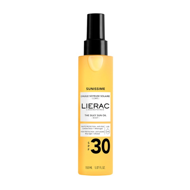 Lierac Sunissime The Silky Sun Oil Body Mεταξένιο Aντηλιακό Λάδι Σώματος SPF30, 150ml