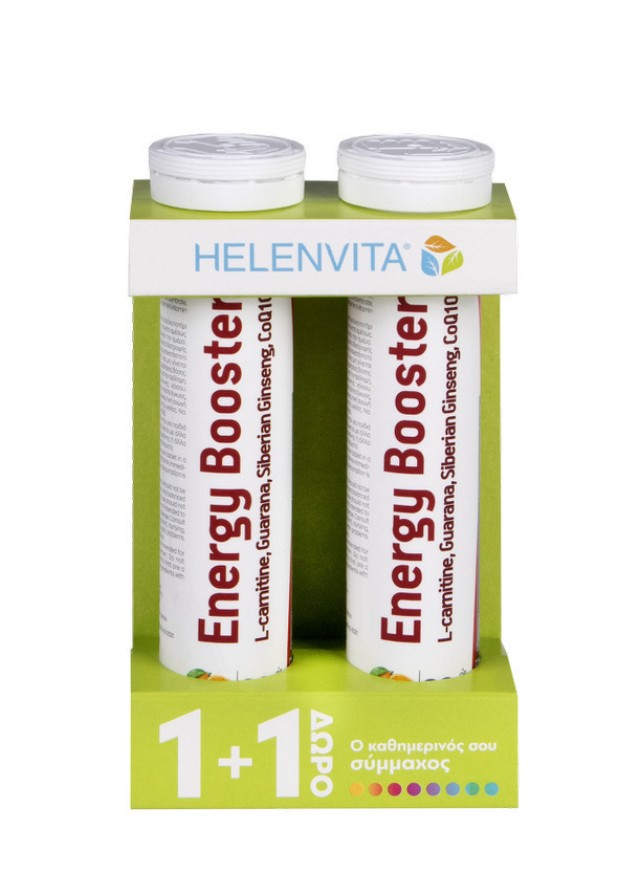 Helenvita Energy Booster 1+1 Δώρο Συμπλήρωμα Διατροφής για Ενέργεια & Τόνωση 2 x 20 αναβράζοντα δισκία