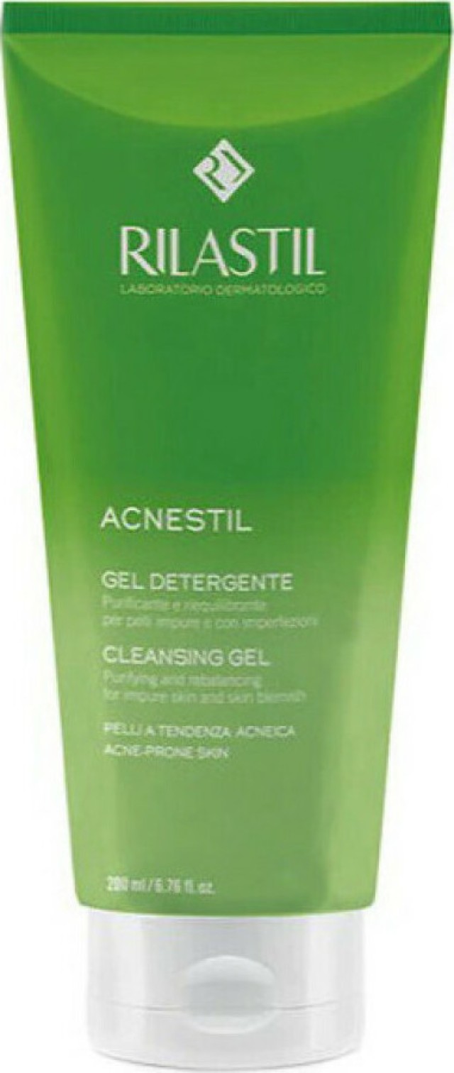 Rilastil Acnestil Purifying & Rebalancing Cleansing Gel Καθαριστικό Προσώπου για Επιδερμίδες με Τάση Ακμής, 200ml