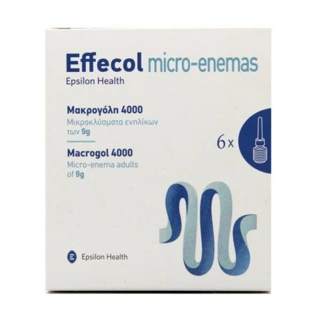 Effecol Micro-Enemas Macrogol 4000 Μικροκλύσματα Ενηλίκων 6 x 9 g