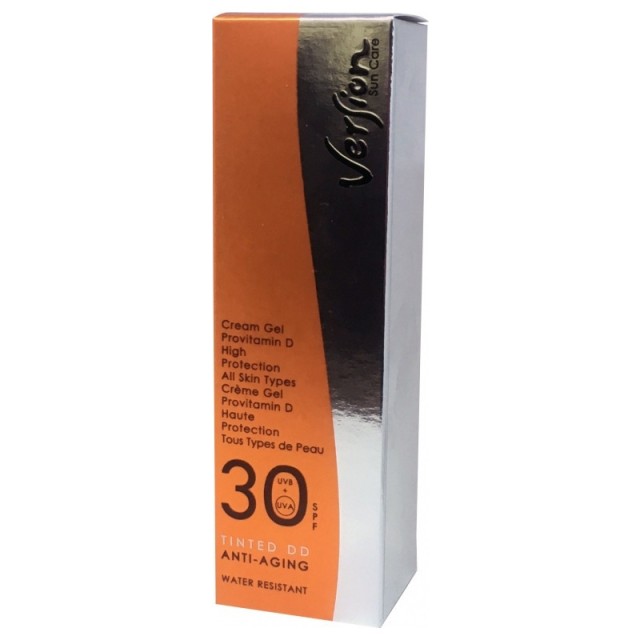 Version Sun Care Anti-Wrinkle Face Cream-Gel Tinted SPF30 50ml Αντηλιακή Αντιρυτιδική κρέμα προσώπου με χρώμα