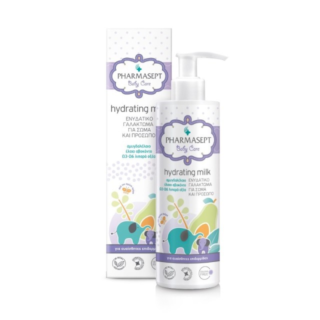 Pharmasept Baby Hydrating Milk Βρεφικό Ενυδατικό Γαλάκτωμα με Φυτικά Έλαια για Σώμα & Πρόσωπο 250ml