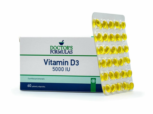 Doctors Formulas Vitamin D3 5000iu 60 μαλακές κάψουλες