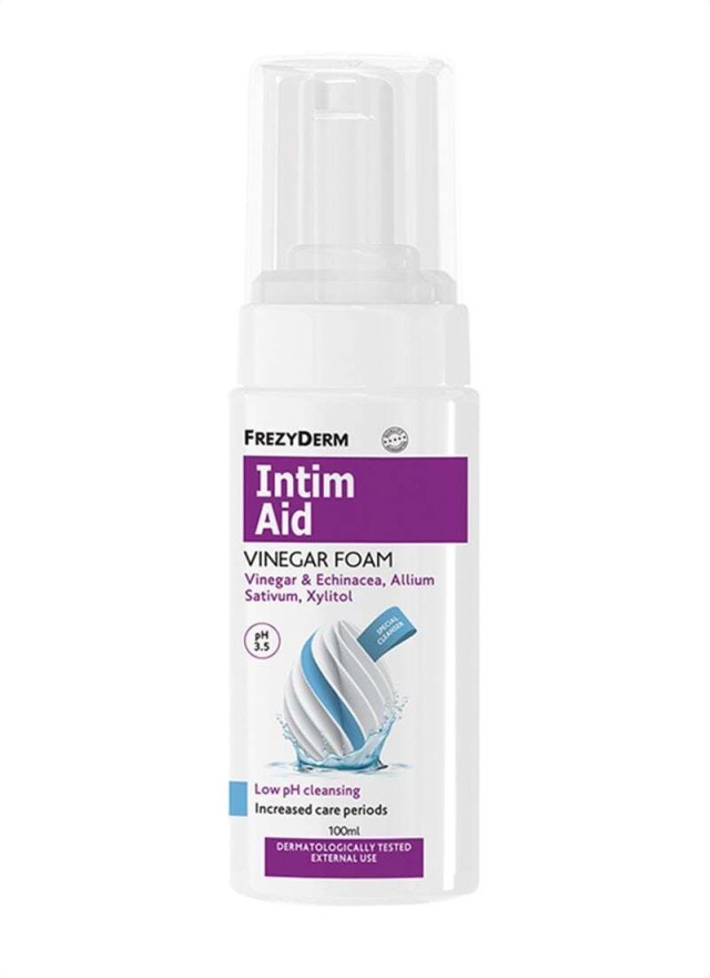 Frezyderm Intim Aid Vinegar Foam Ειδικός Αφρός Καθαρισμού με Χαμηλό pH PH 3.5 100ml