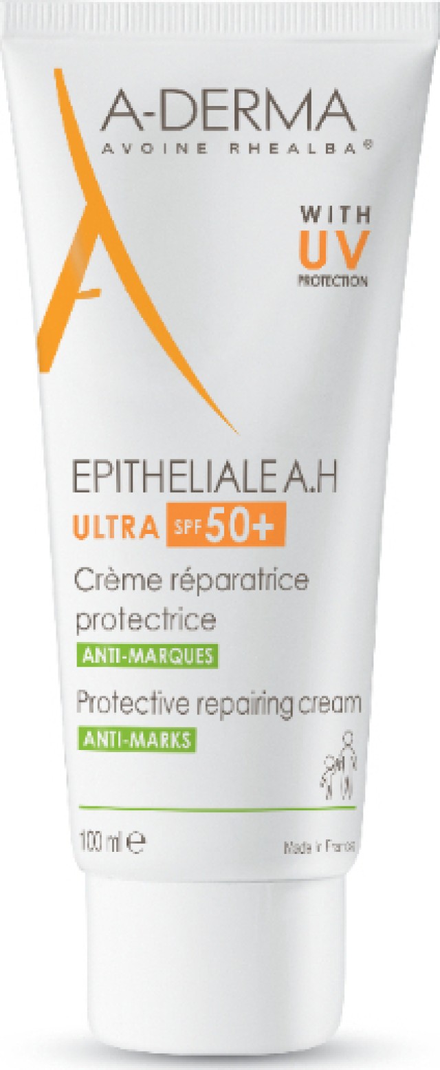 A-Derma Epitheliale A.H. Ultra SPF50+ Προστατευτική Επανορθωτική Κρέμα Κατά των Σημαδιών, 100ml