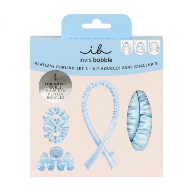 Invisibobble Promo Blue Baby Heatless Small για Μπούκλες Curling Ribbon 1 Τεμάχιο & Sprunchie Slim 2 Τεμάχια & Clipstar 1 Τεμάχιο Smal