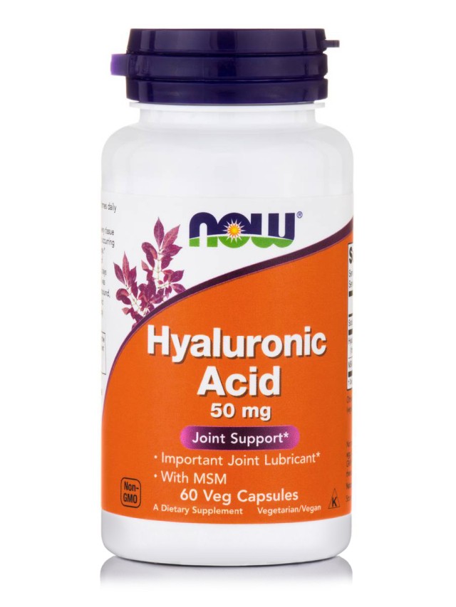 Now Hyaluronic Acid 50 mg, w/ MSM 60 Vcaps