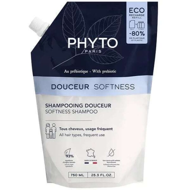 Phyto Douceur Softness Refill Σαμπουάν 750ml