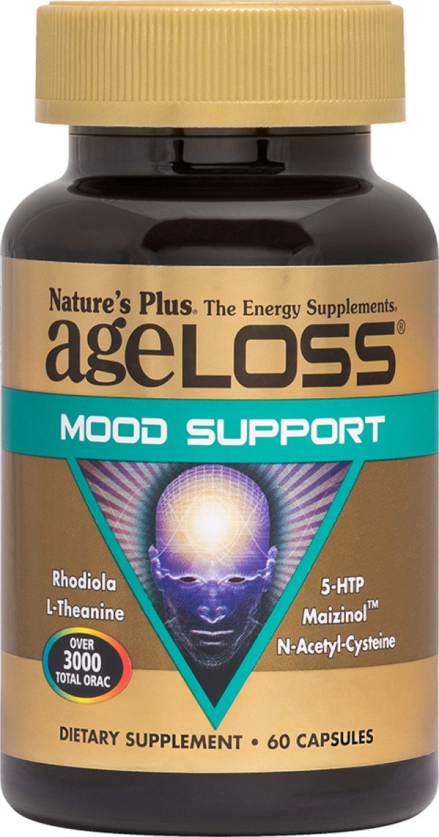 Natures Plus Ageloss Mood Support Συμπλήρωμα Διατροφής για Καλύτερη Διάθεση 60Caps.