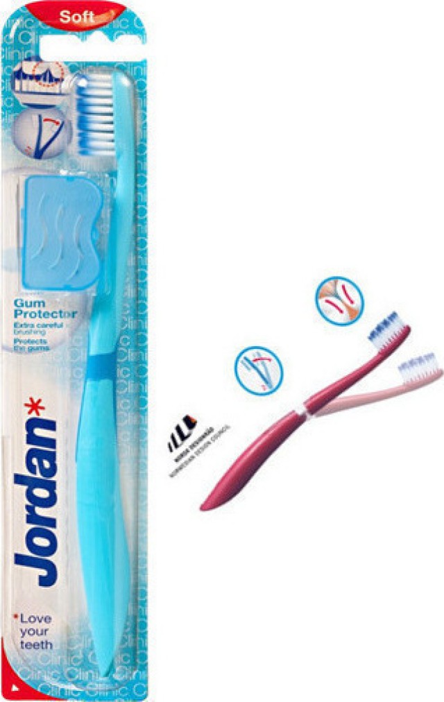 Jordan Clinic Gentle Gum Protector Soft Toothbrush Οδοντόβουρτσα Μαλακή 1 τμχ