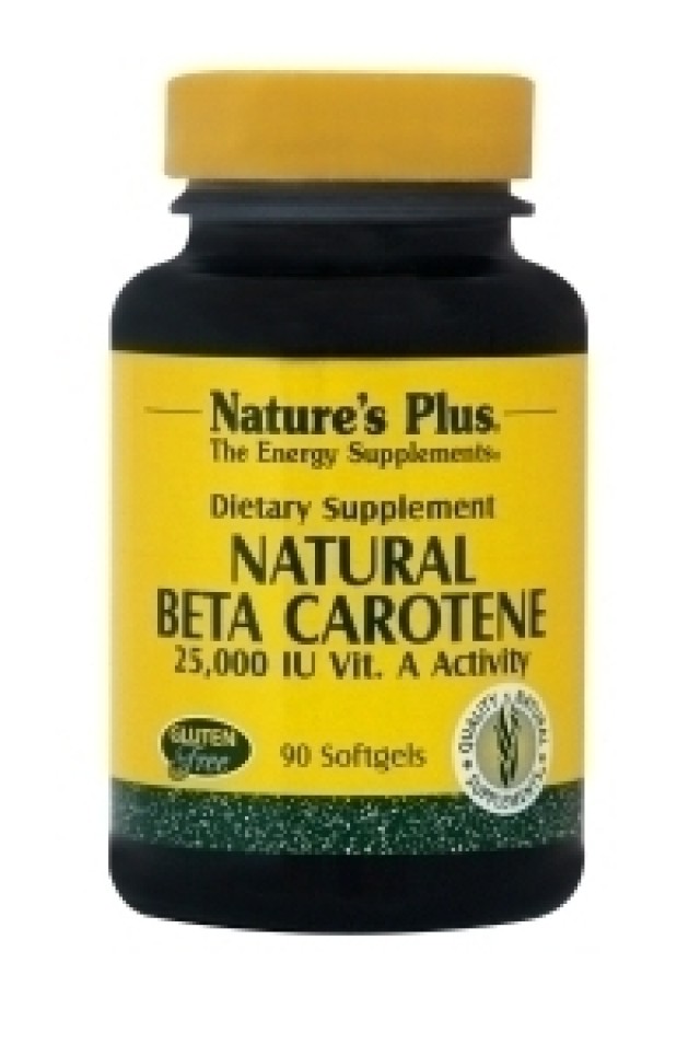 Natures Plus NATURAL BETA CAROTENE 90 μαλακές κάψουλες