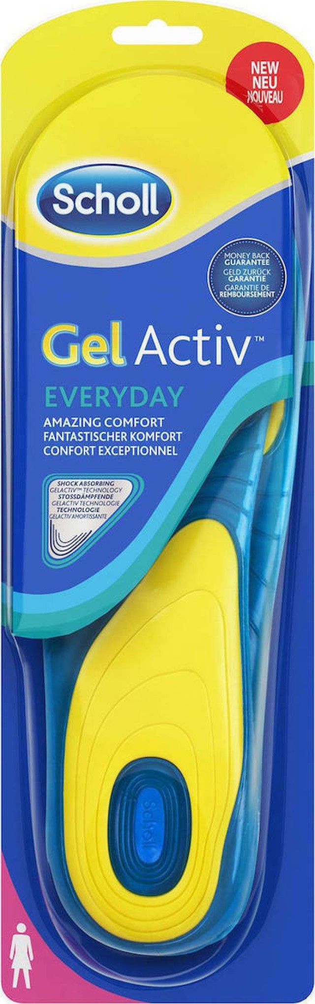 Scholl Gel Activ Everyday Γυναικείοι Ανατομικοί Πάτοι (One Size 35.5-40.5) 1 ζεύγος