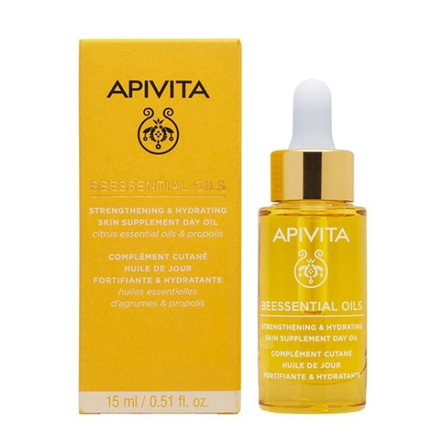 Apivita Beessential Day Oil Έλαιο Προσώπου Ημέρας Συμπλήρωμα Ενδυνάμωσης και Ενυδάτωσης 15ml