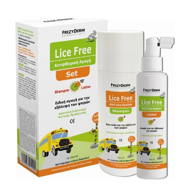 Frezyderm Αντιφθειρικό Σαμπουάν, Χτενάκι & Λοσιόν Lice Free Set για Παιδιά 250ml