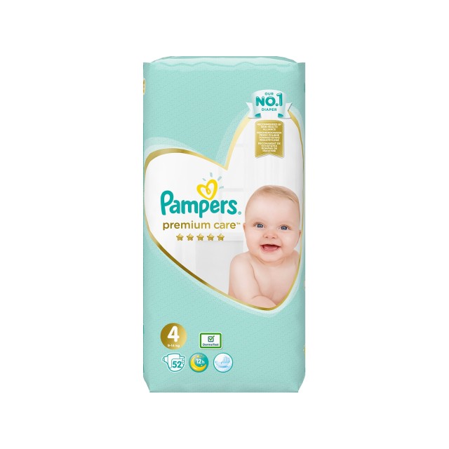 Pampers Premium Care Maxi No4 (9 - 14kg) 52 Τεμάχια