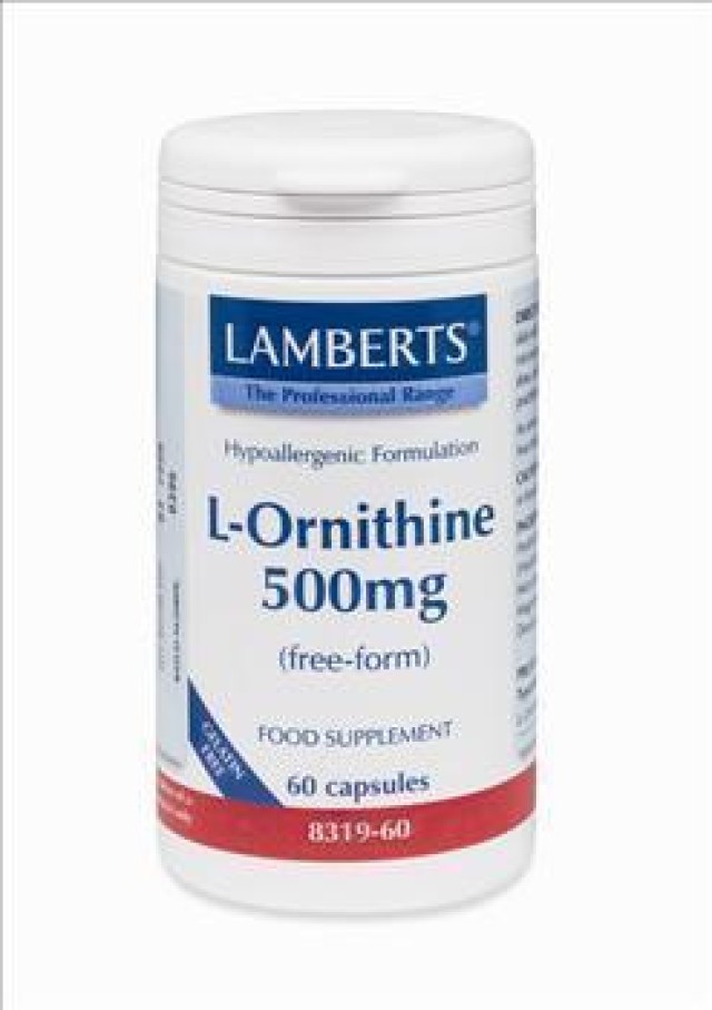 LAMBERTS L-ORNITHINE 500MG 60CAPS