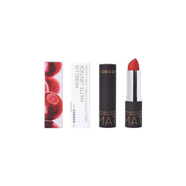 Korres Morello Matte Lipstick 54 Classic Red Ματ Κραγιόν Με Κρεμώδη Υφή 3.5g