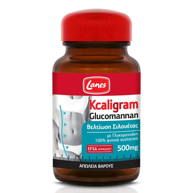 Lanes Kcaligram Glucomannan 500mg 60caps