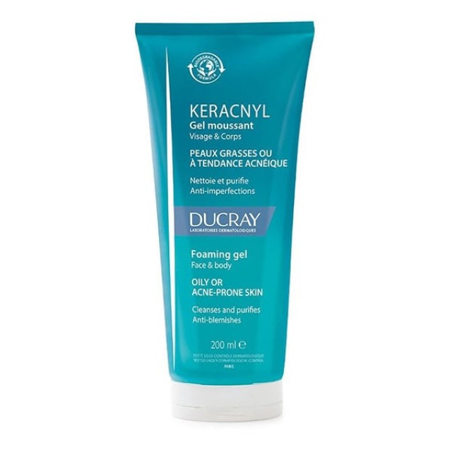 DUCRAY KERACNYL GEL MOUSSANT 200ML ΝΕΑ ΣΥΝΘΕΣΗ