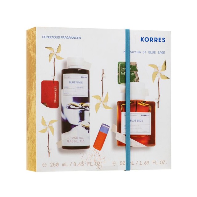 Korres Promo Pack Herbarium of Blue Sage Eau de Toilette 50ml + Αφρόλουτρο 250ml