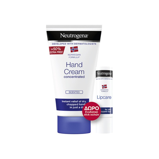 Neutrogena Promo Hand Cream Scented 75ml & Lip Stick 4.8gr