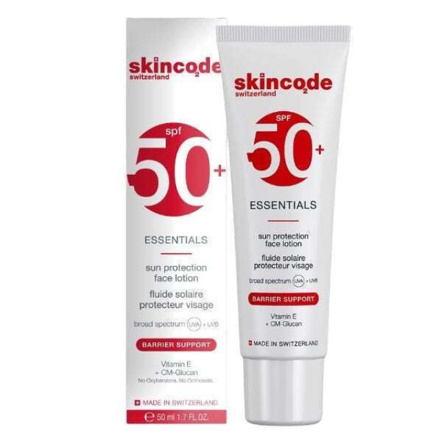 Skincode Essentials Sun Protection Αντηλιακή Λοσιόν Προσώπου SPF50+ 50ml