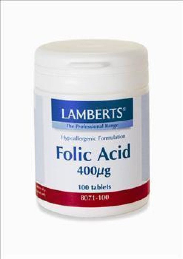 LAMBERTS FOLIC ACID 400MCG 100TABS